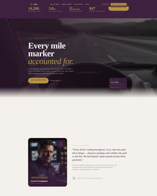 Truck Driver Pricing Website Template