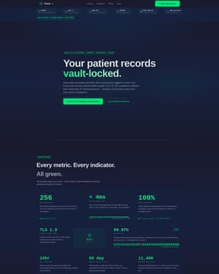 HIPAA-Compliant Dental Practice Security Website Template