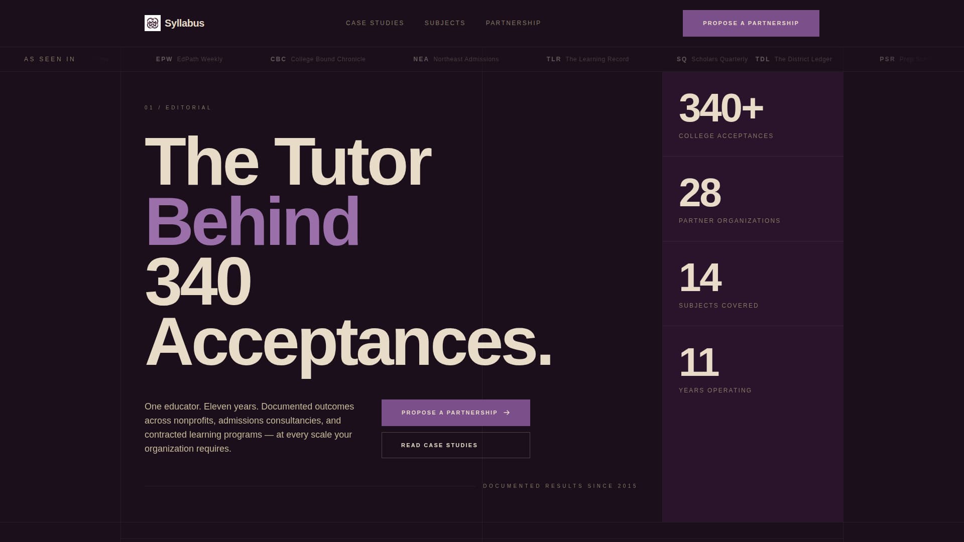 Tutor Portfolio Website Template