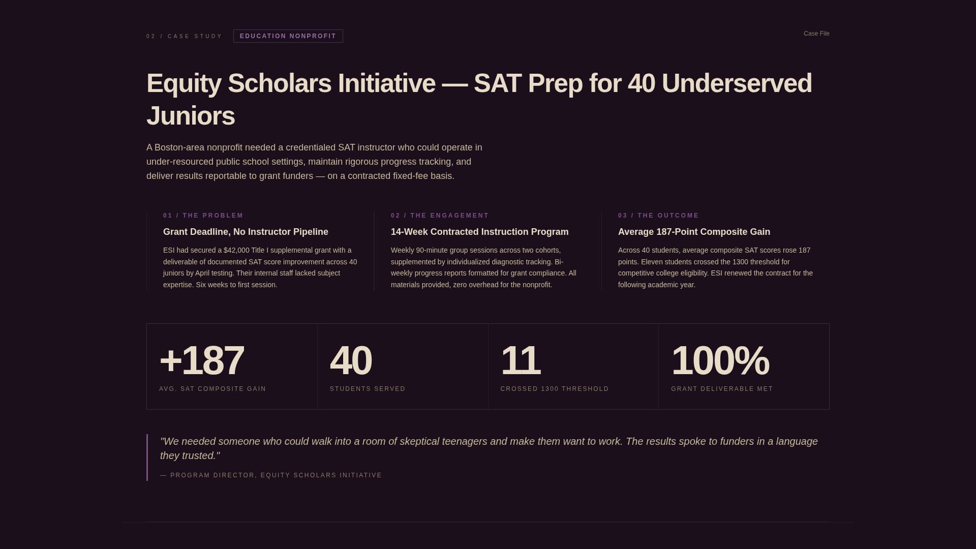 Tutor Portfolio Website Template
