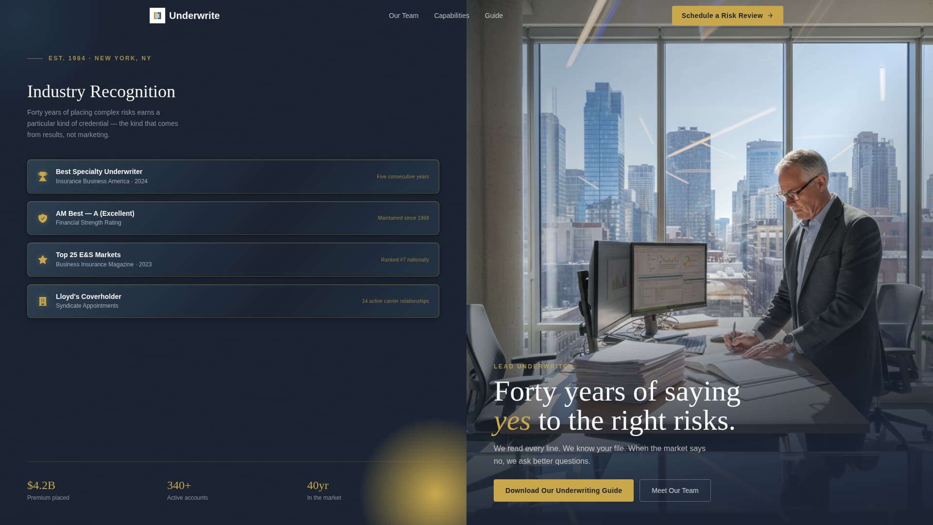 Underwriter Blog Website Template