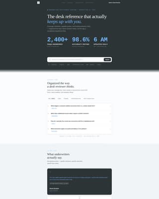 Underwriter Booking Website Template