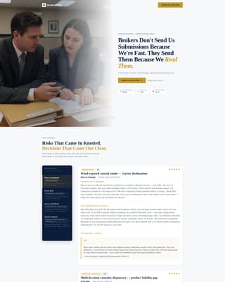 Underwriter Reviews Website Template
