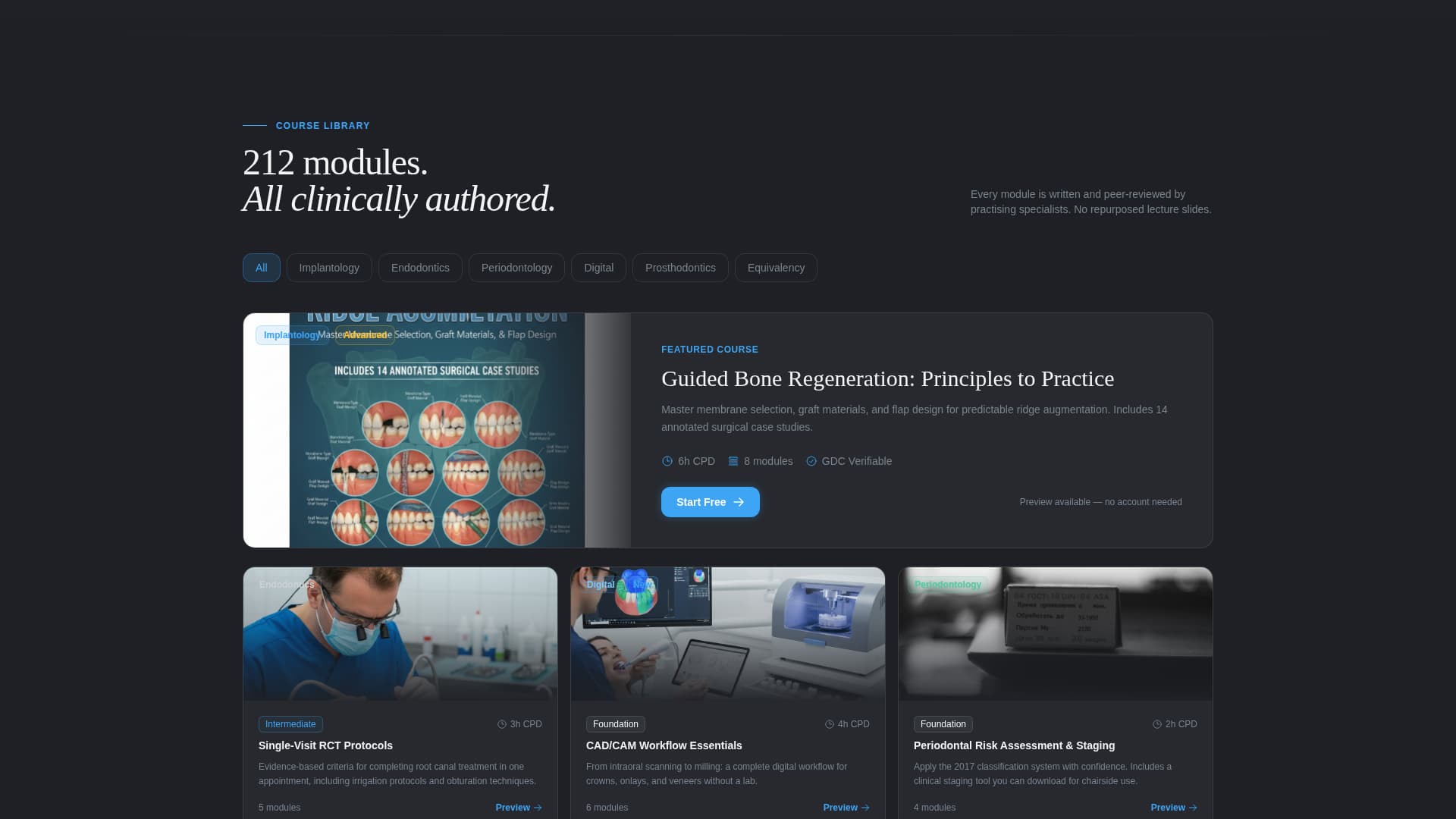 Curricula - Precision Dental Landing Page Template