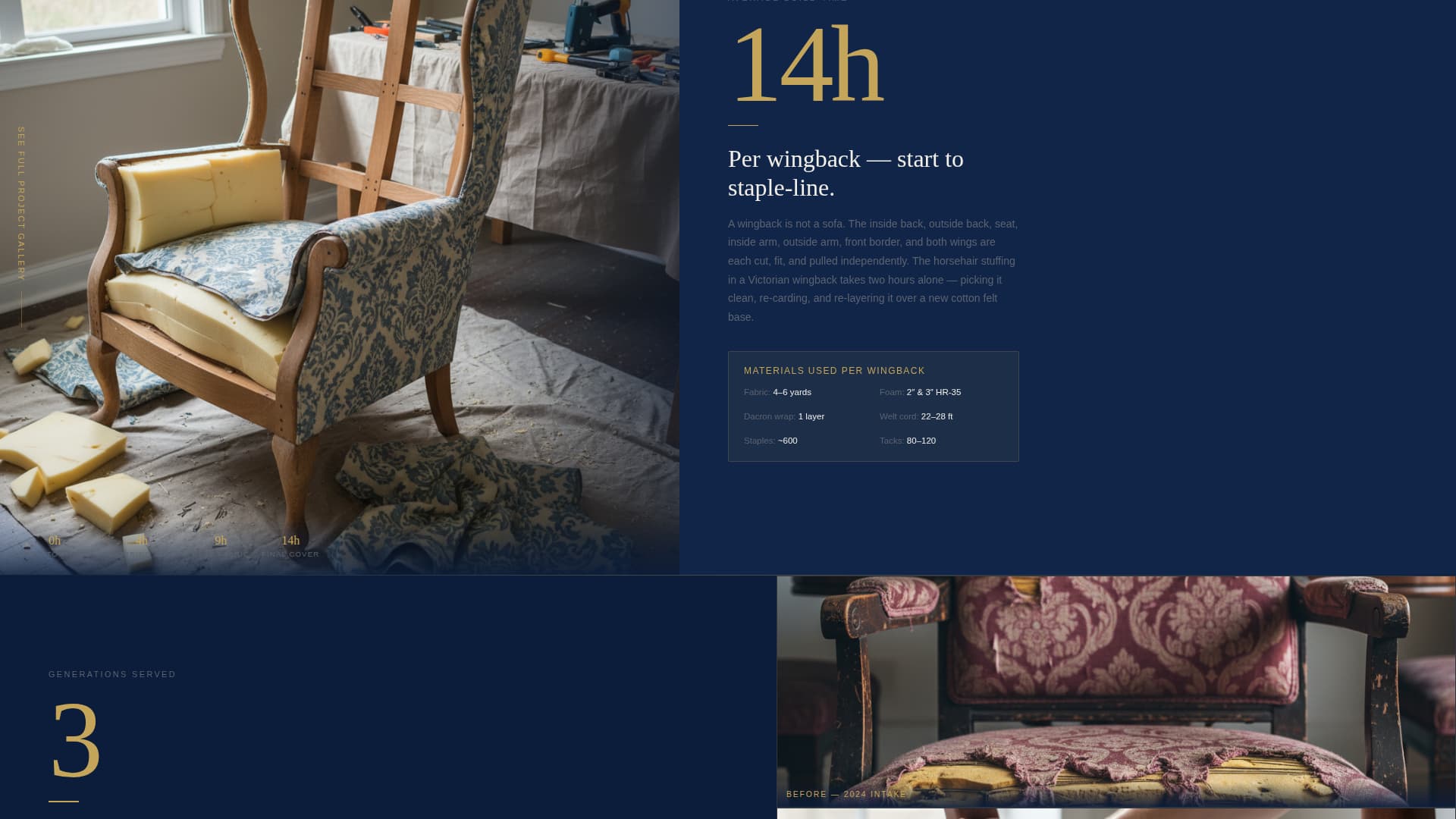 Upholsterer Business Professional Website Template