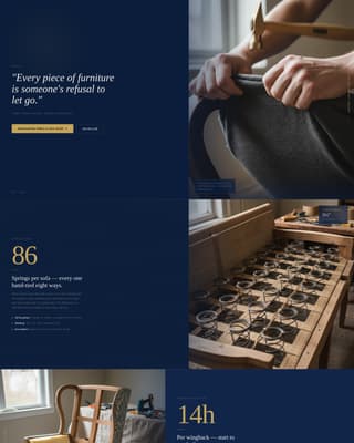 Upholsterer Business Professional Website Template
