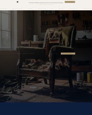 Upholsterer Business Specialist Booking Website Template