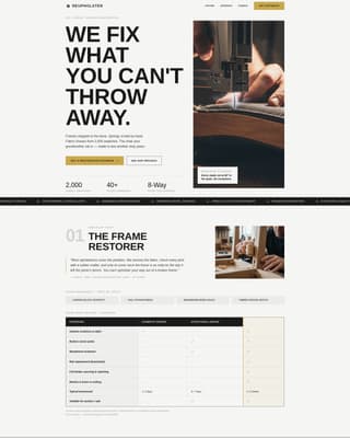 Upholsterer Business Booking Website Template
