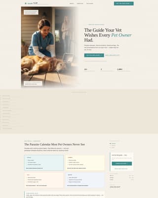 Veterinary Clinic Marketing Education Website Template