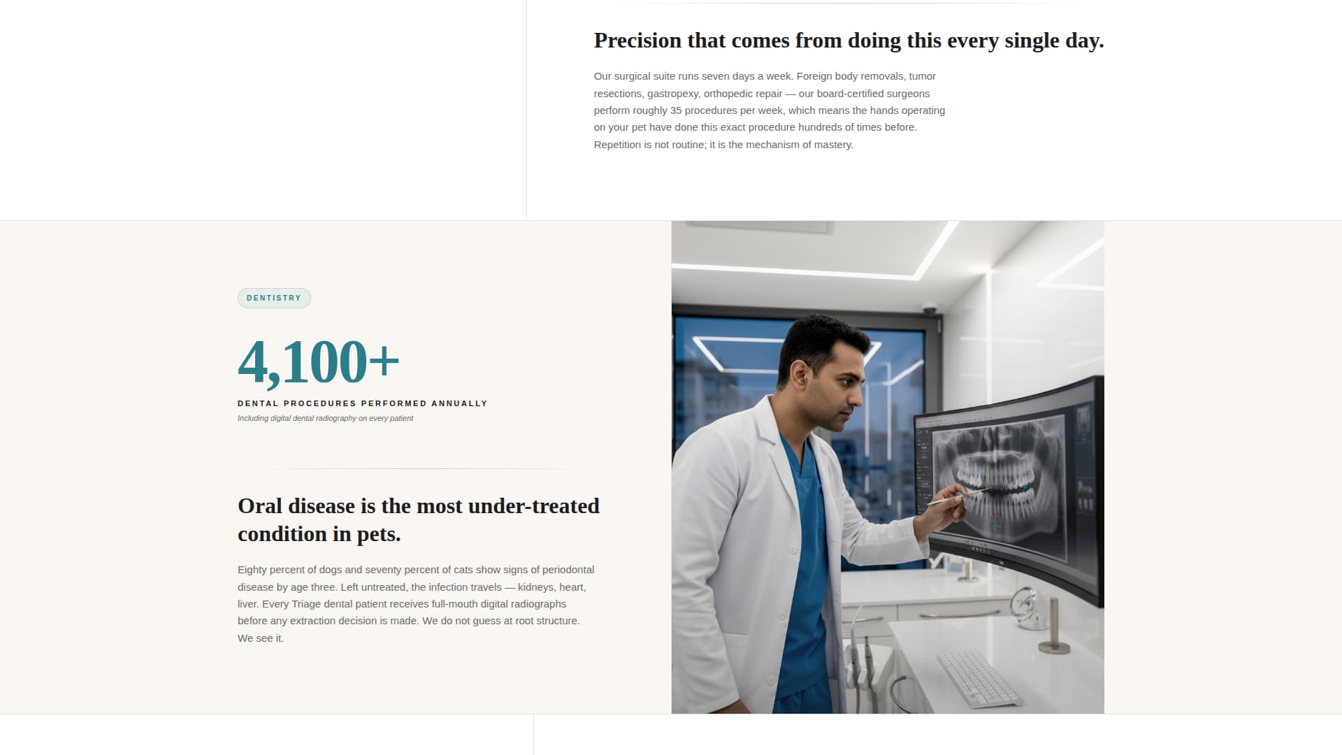 Triage — Certified Veterinary Care Landing Page Template
