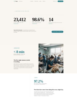 Triage — Certified Veterinary Care Landing Page Template