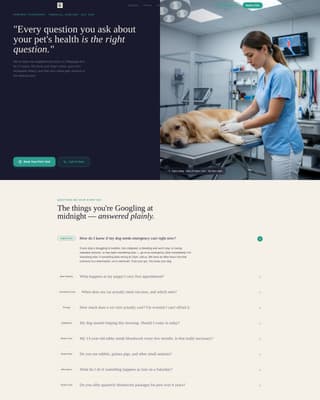 Veterinary Clinic Marketing Booking Website Template