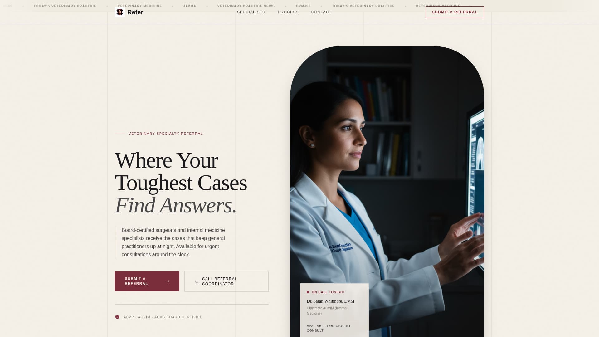 Veterinary Clinic Marketing Blog Website Template