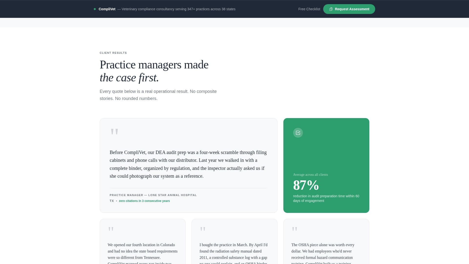Veterinary Consulting Reviews Website Template