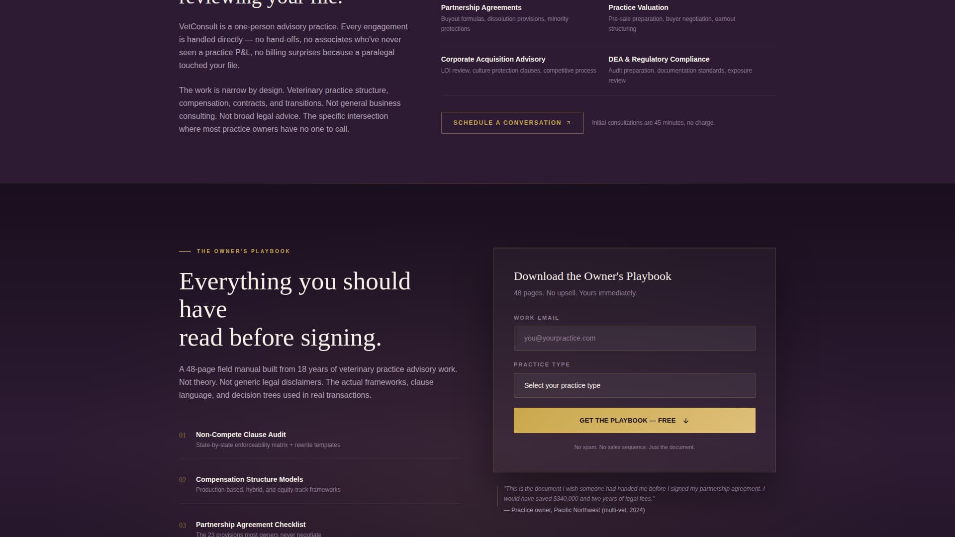 Veterinary Consulting FAQ Website Template