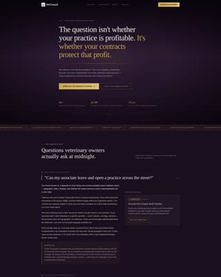Veterinary Consulting FAQ Website Template