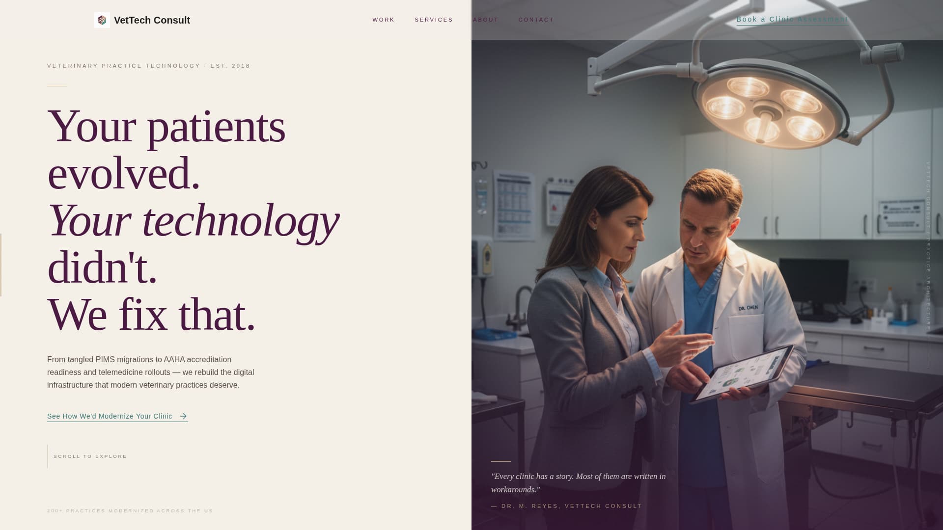 Veterinary Consulting Specialist Blog Website Template