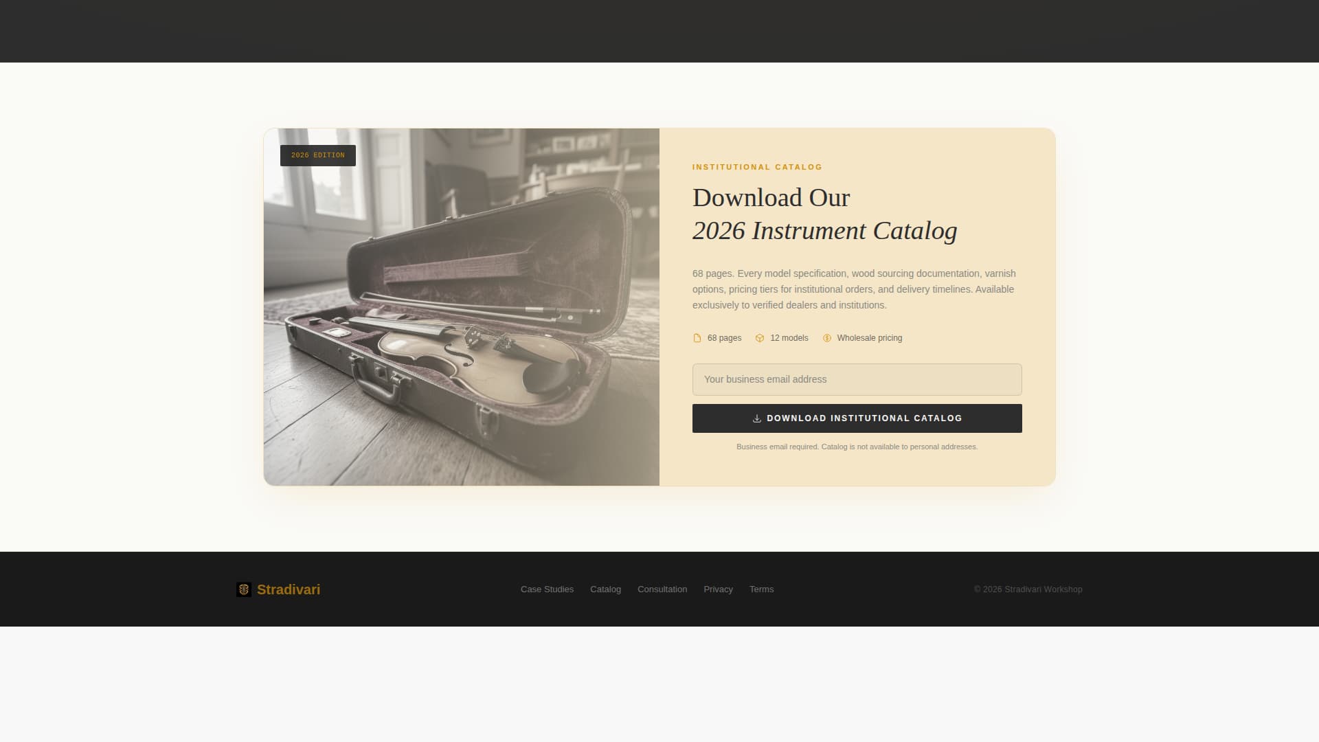 Violin Maker (Luthier) Business Reviews Website Template