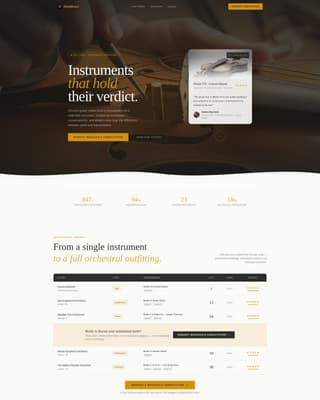 Violin Maker (Luthier) Business Reviews Website Template