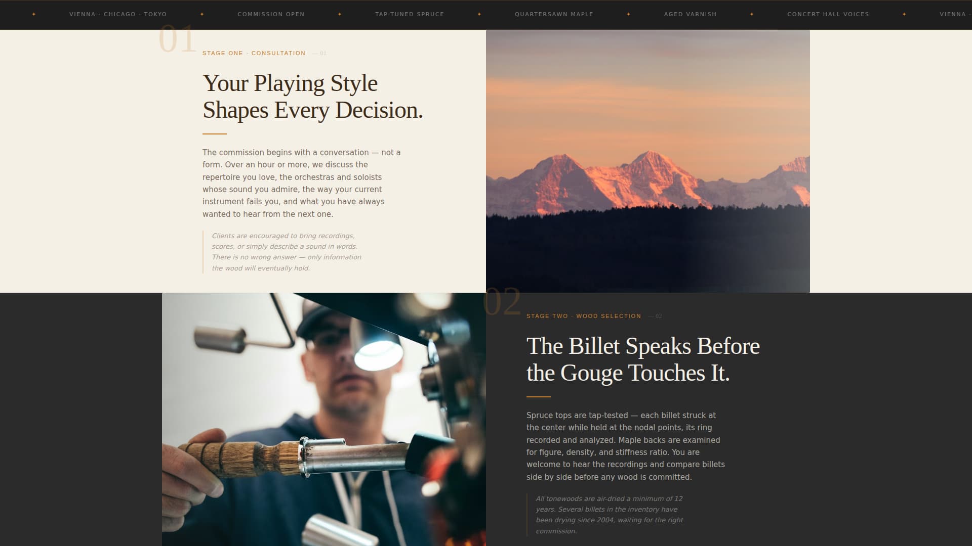 Violin Maker (Luthier) Business Professional Website Template