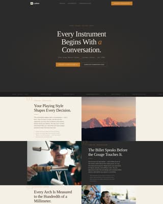 Violin Maker (Luthier) Business Professional Website Template