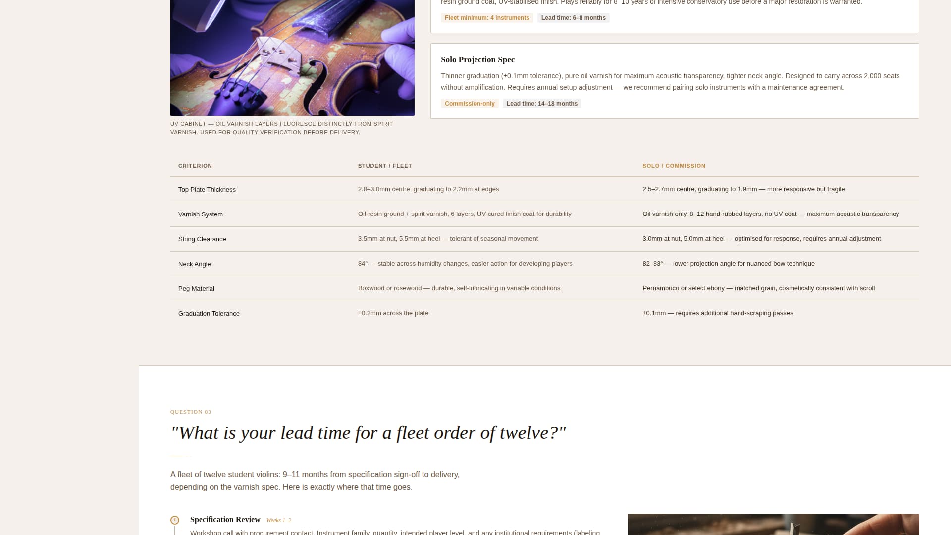 Luthier — Master Violin Maker Landing Page Template
