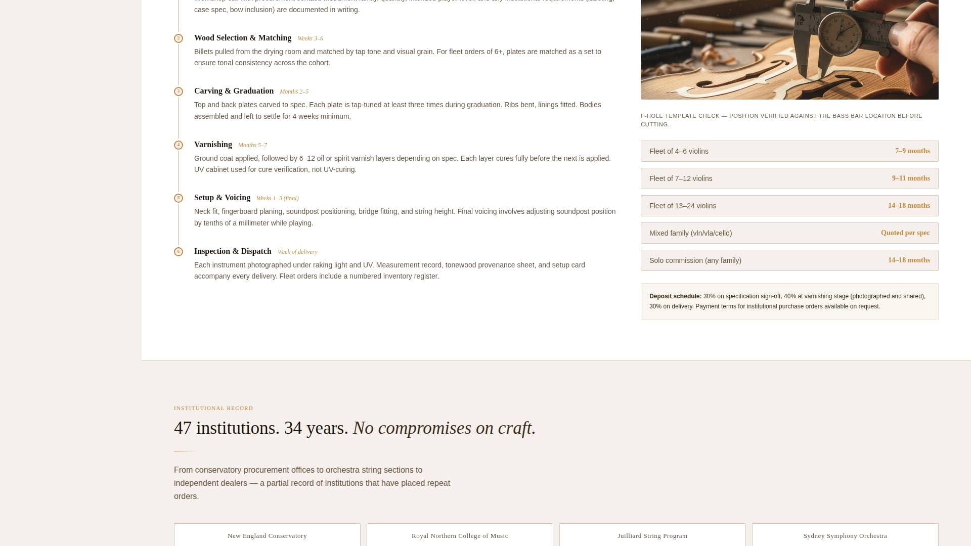 Luthier — Master Violin Maker Landing Page Template