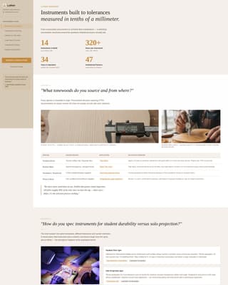 Luthier — Master Violin Maker Landing Page Template
