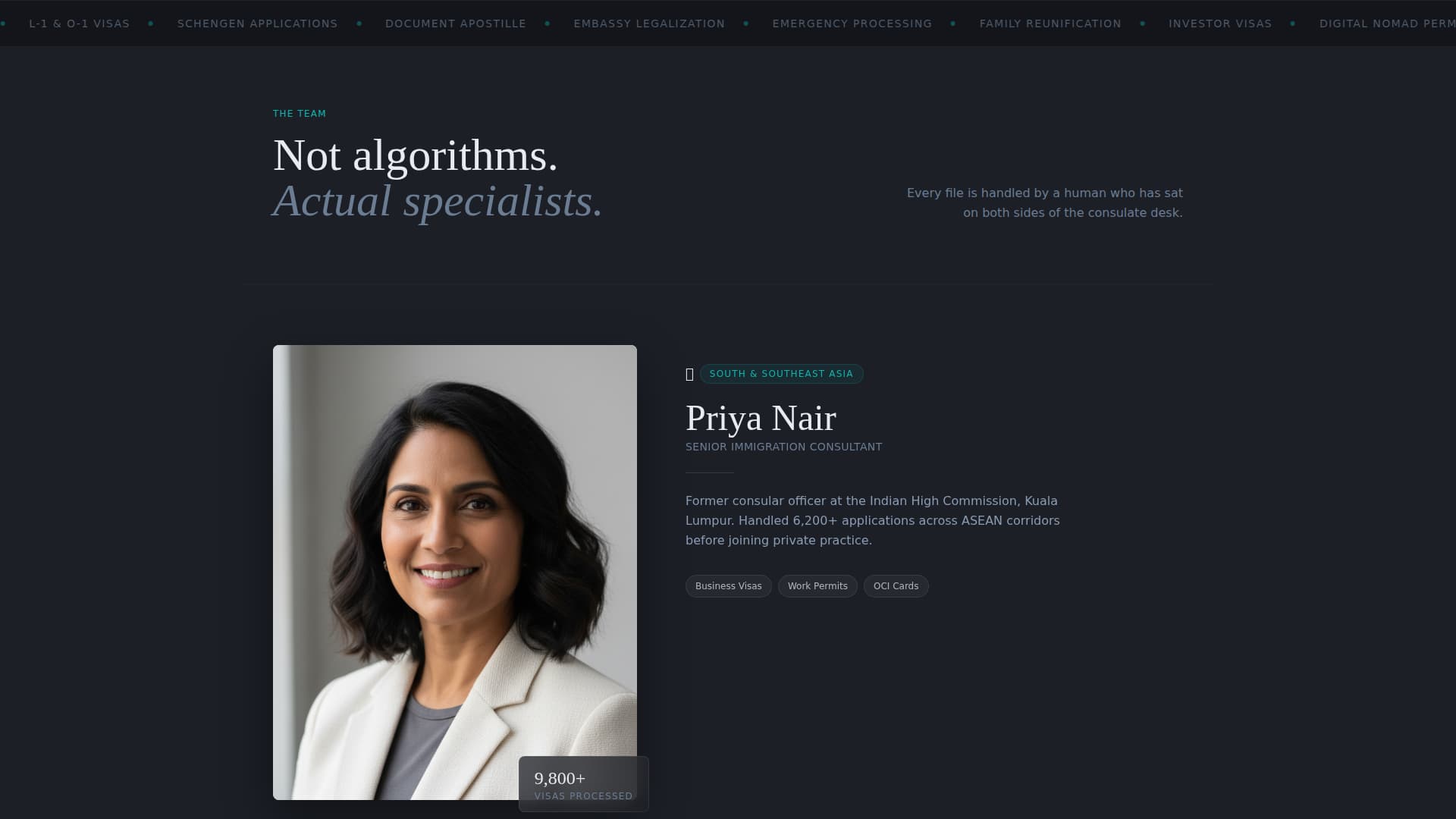 Specialty Consulting Booking Website Template