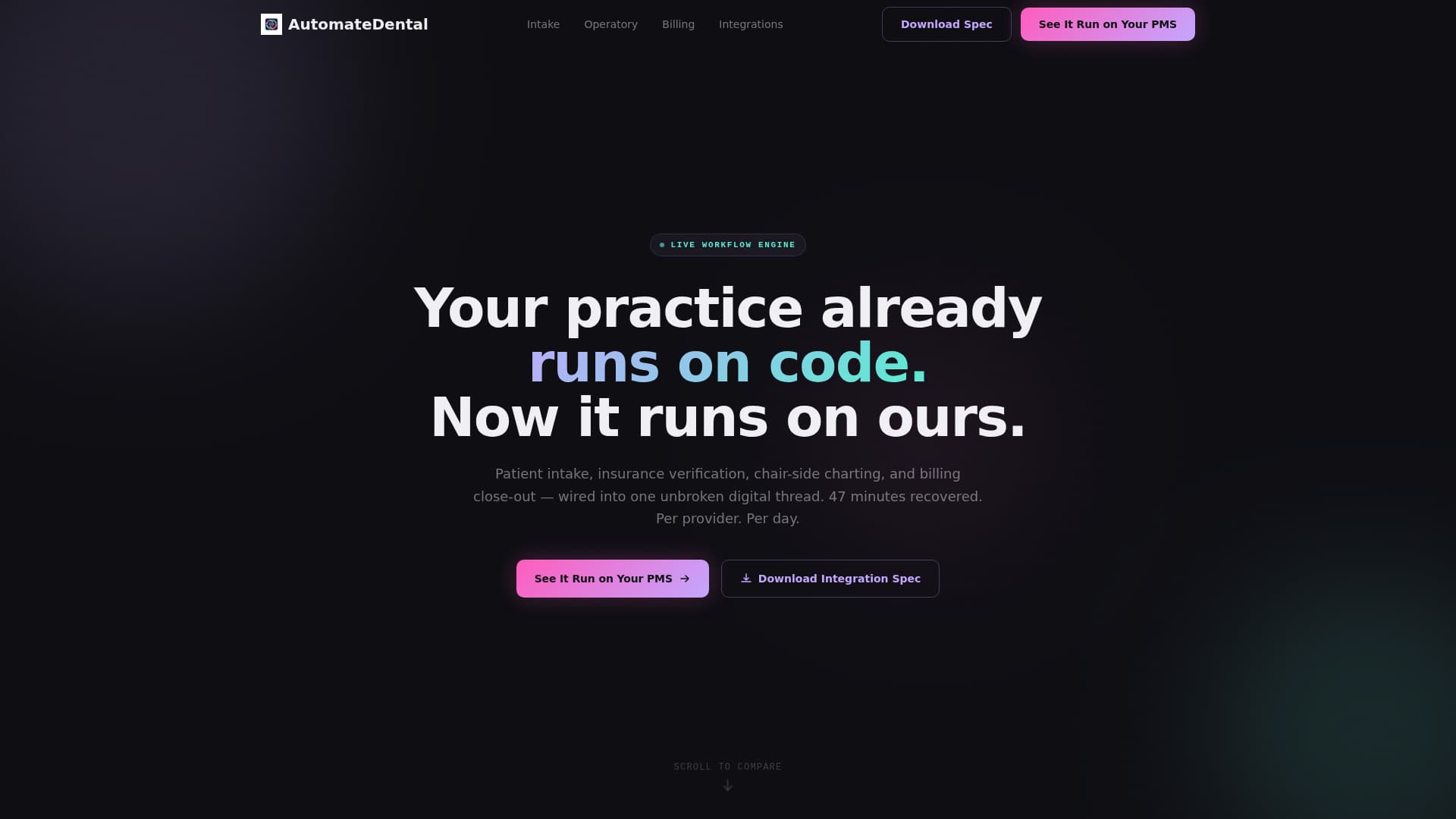 Automate - Powerful Dentalworkflow Landing Page Template