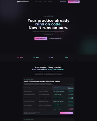 Automate - Powerful Dentalworkflow Landing Page Template