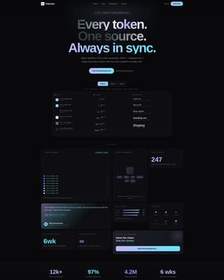 Tokenize - Unified Designtoken Landing Page Template