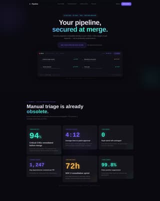 Pipeline - Powerful DevSecOps Landing Page Template