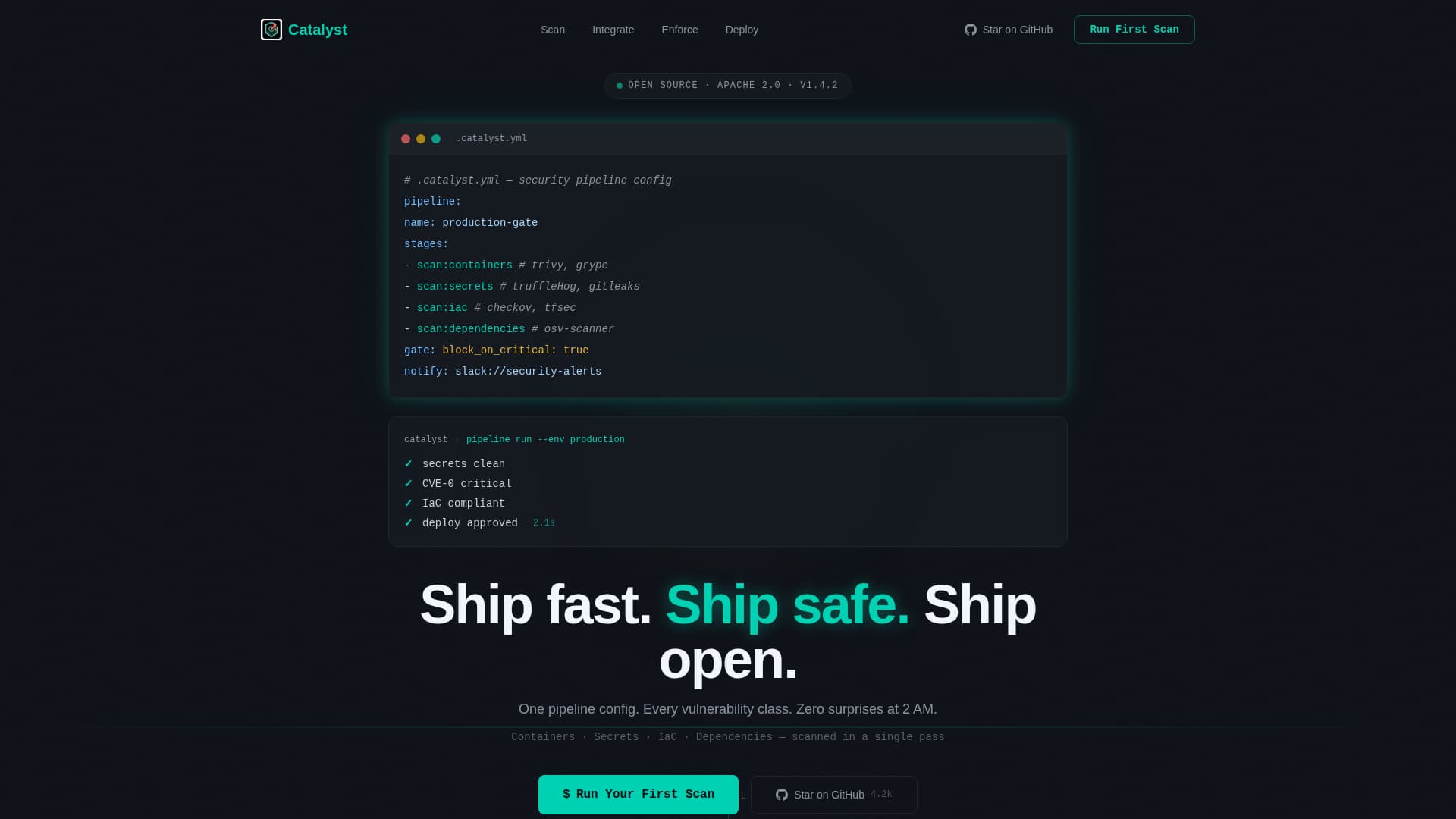Catalyst - Powerful DevSecOps Landing Page Template