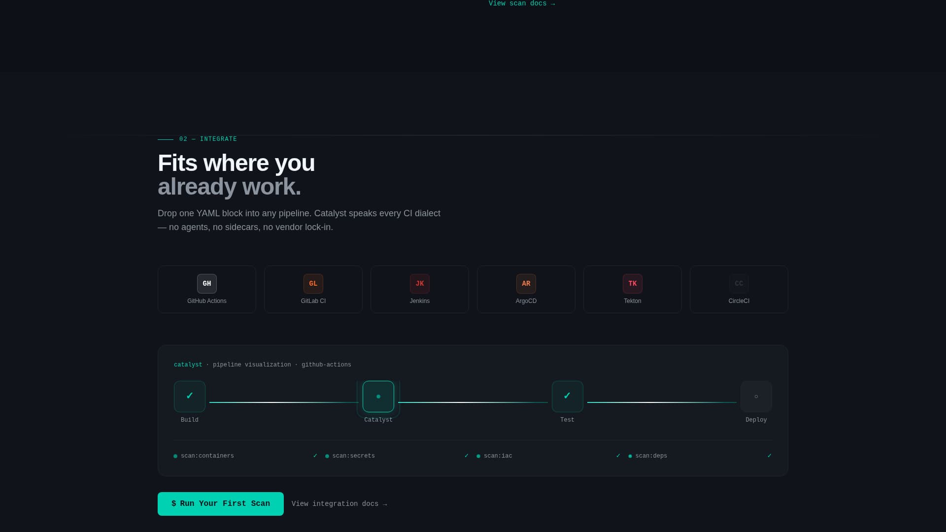 Catalyst - Powerful DevSecOps Landing Page Template
