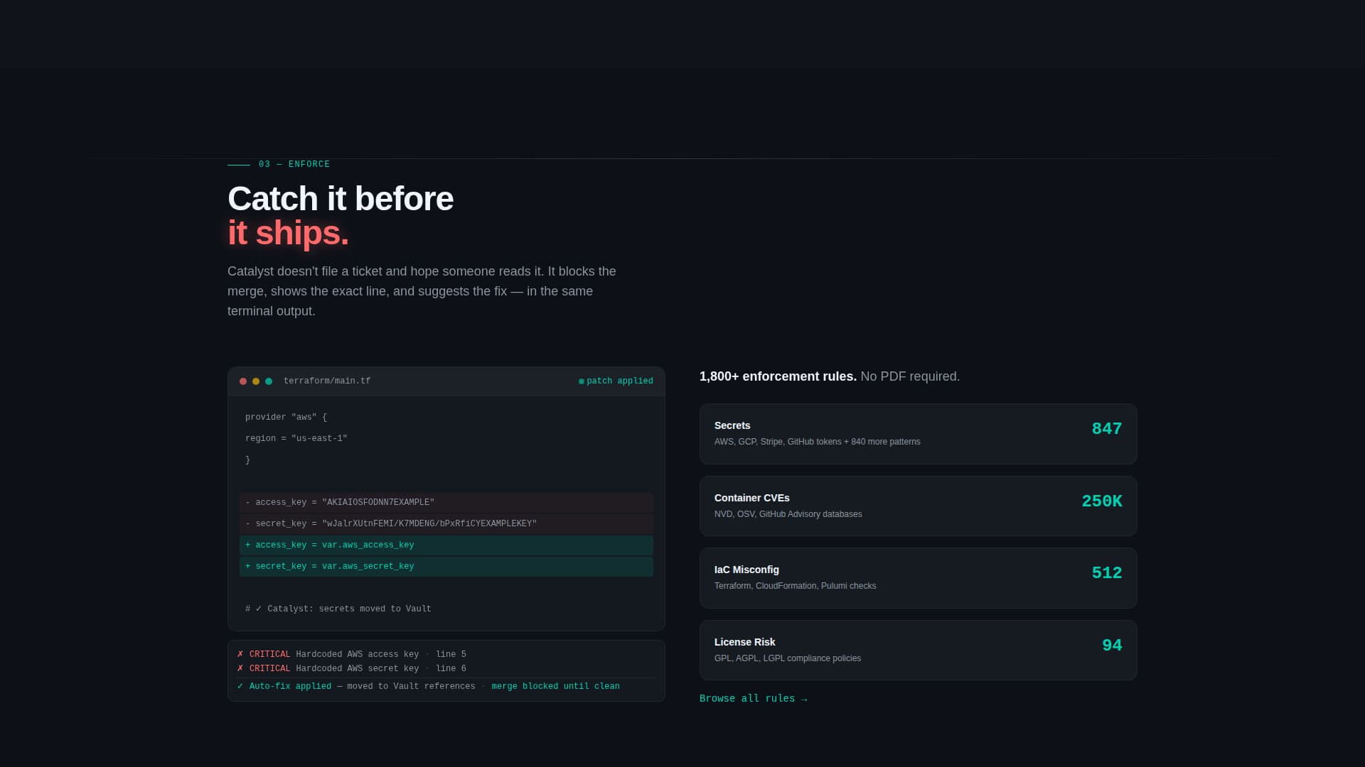 Catalyst - Powerful DevSecOps Landing Page Template
