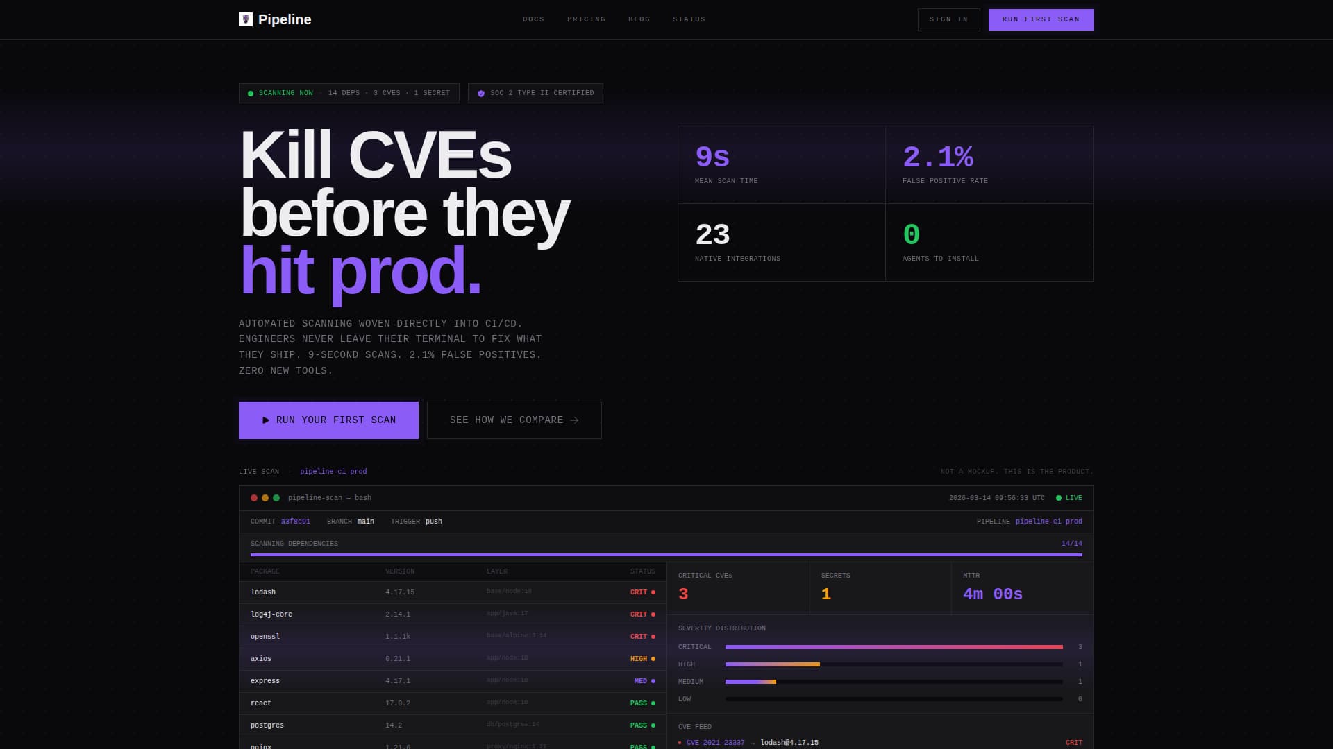 Nexus — DevSecOps Platform Landing Page Template