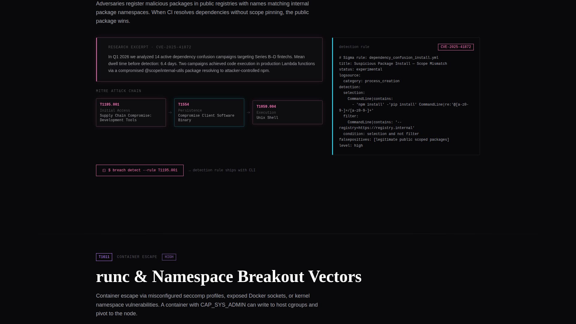 Breach - Ruthless DevSecOps Landing Page Template