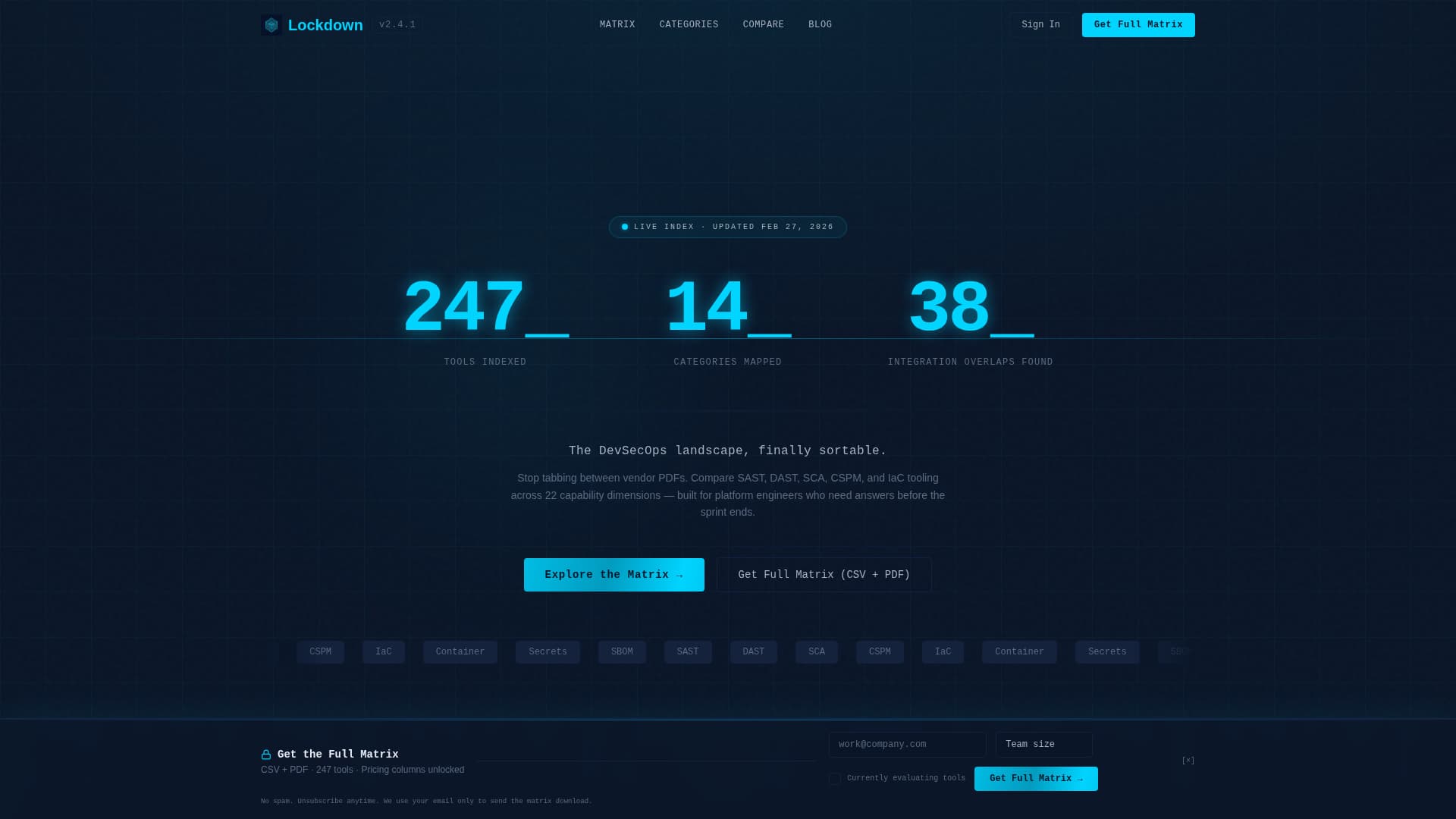 Lockdown - Powerful DevSecOps Landing Page Template