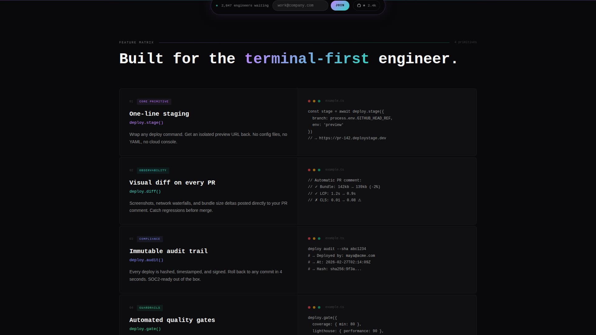Deploy - Powerful Devtools Landing Page Template