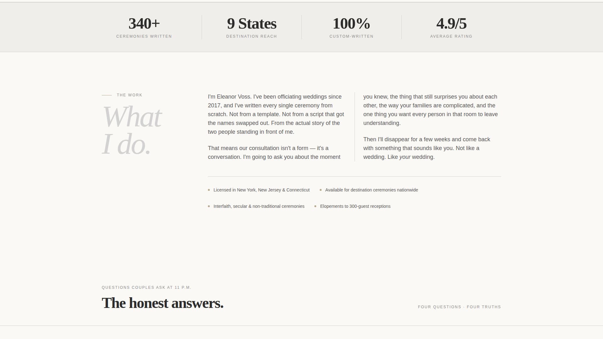 Wedding Officiant Booking Website Template
