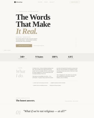 Wedding Officiant Booking Website Template