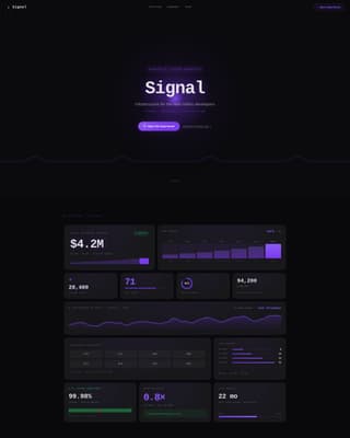 Signal - High-Velocity DevTools Landing Page Template