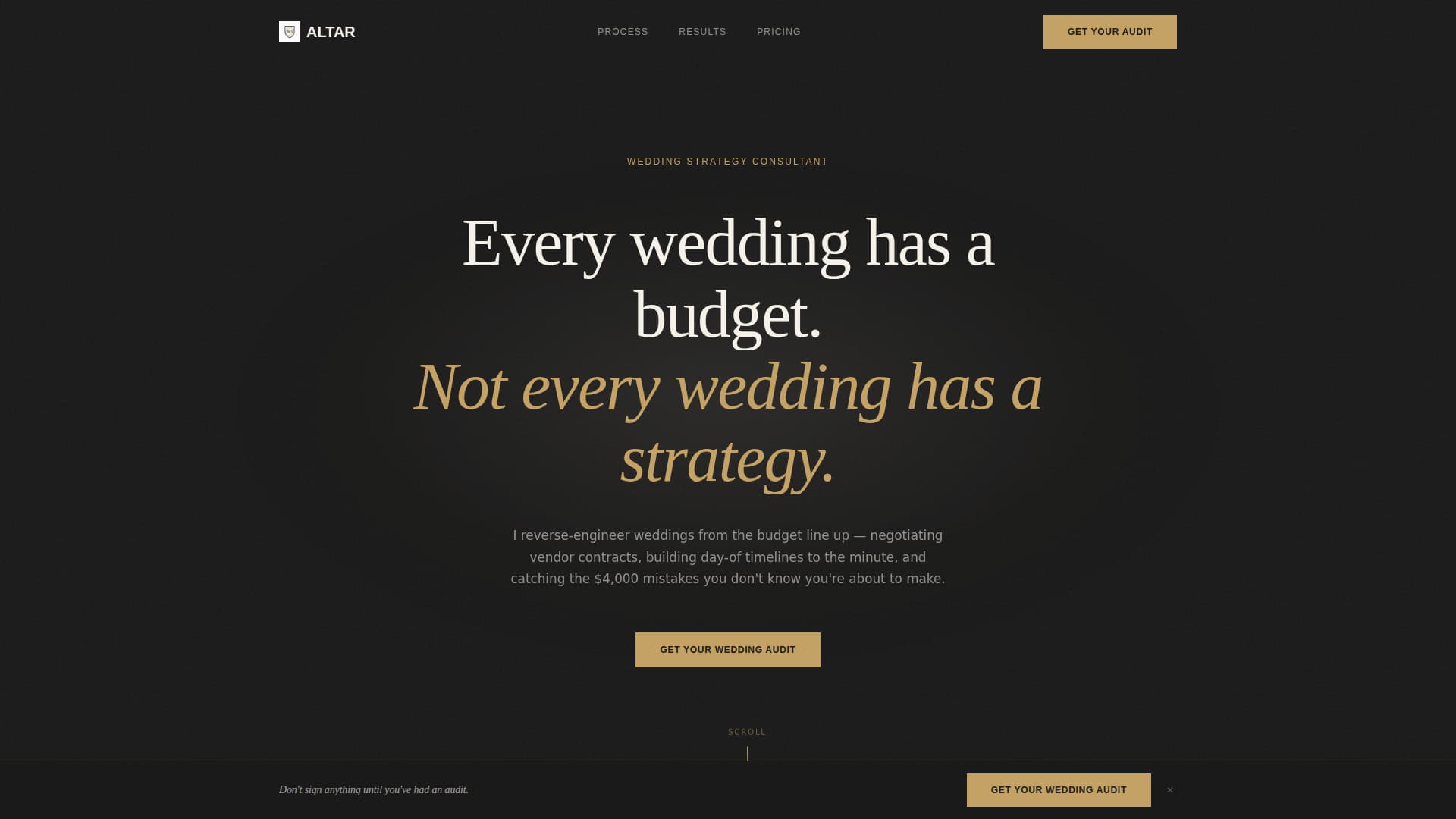 Wedding Consulting Booking Website Template