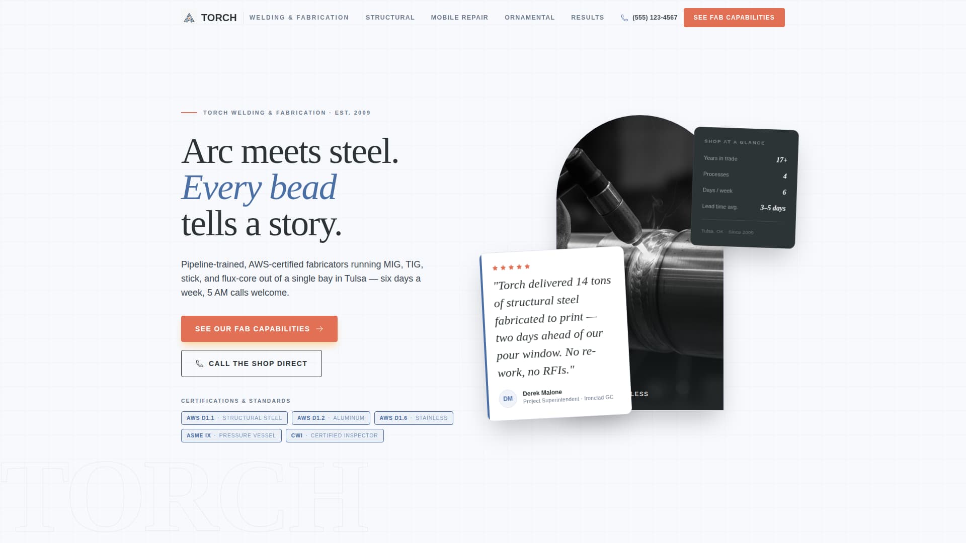Welder Portfolio Website Template