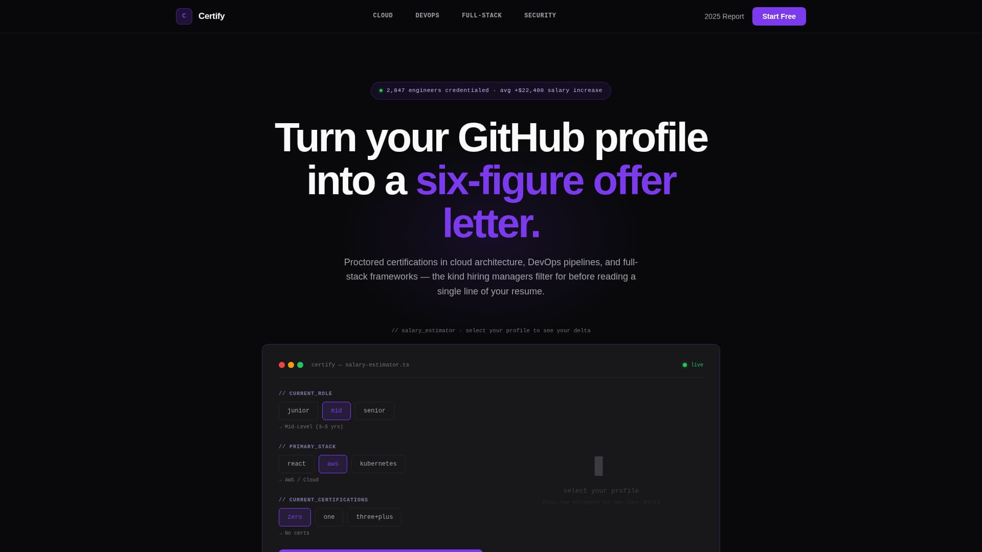 Certify - Powerful Developer Landing Page Template