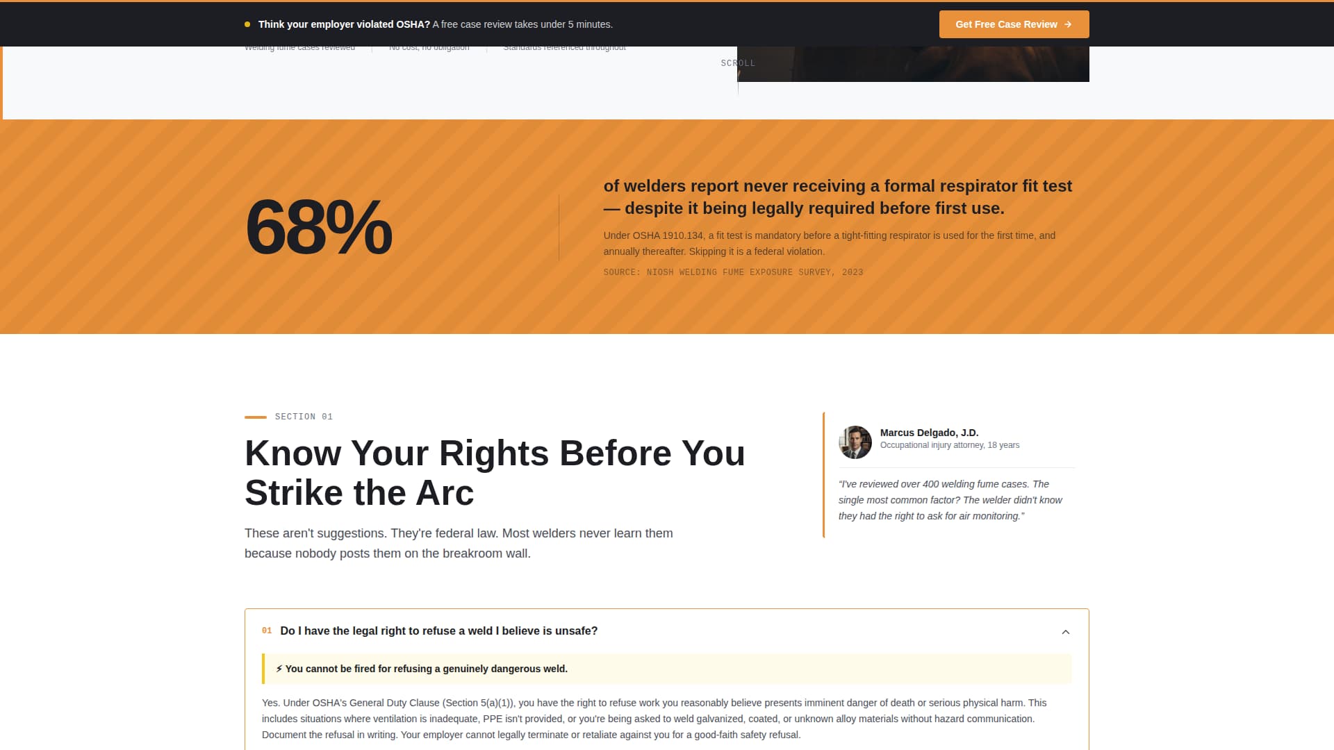 Welder FAQ Website Template
