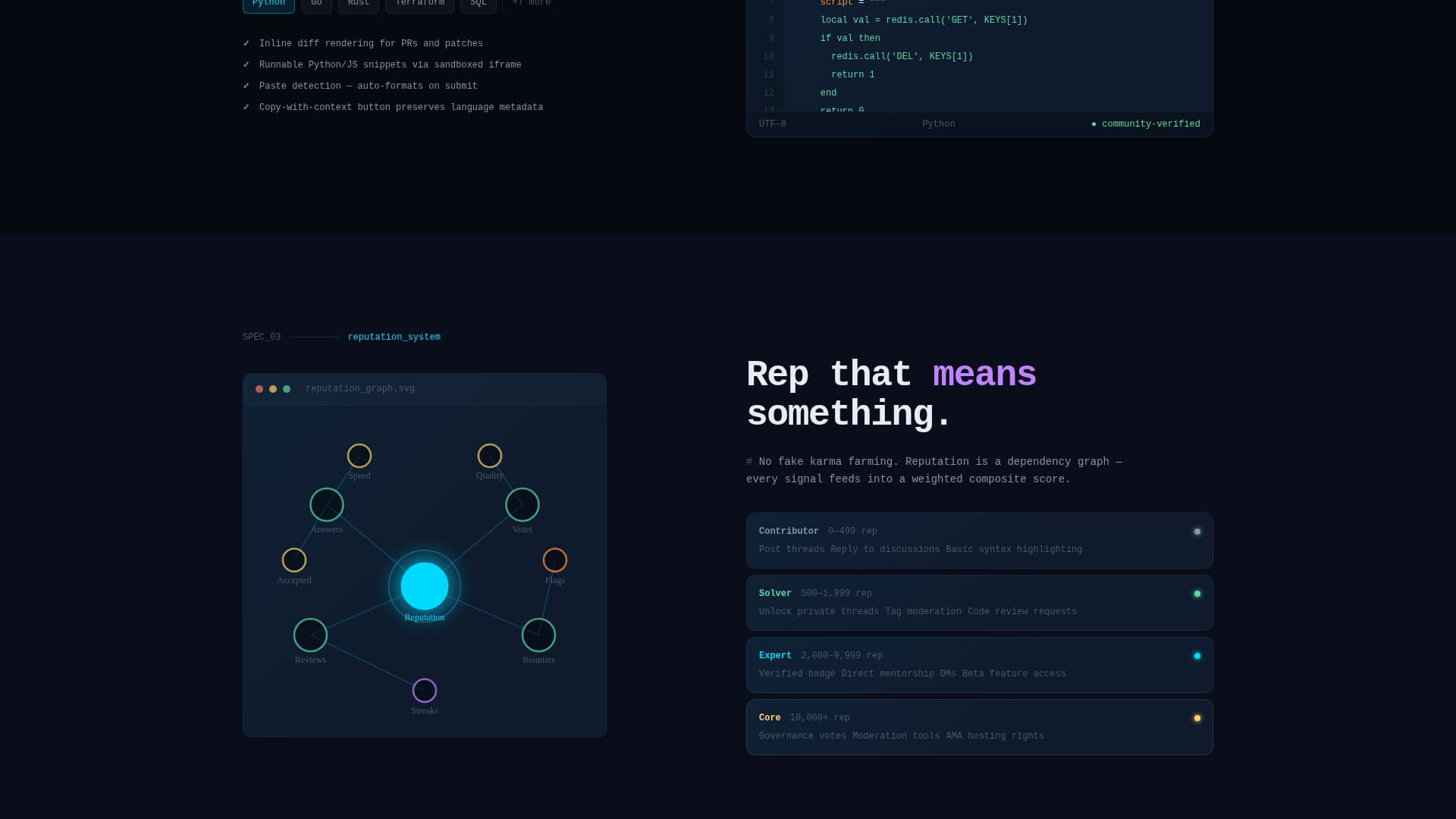 Devthread - Midnight Forum Landing Page Template