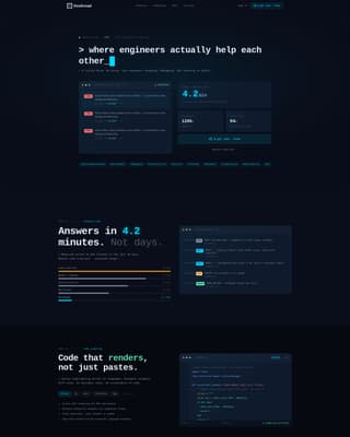 Devthread - Midnight Forum Landing Page Template