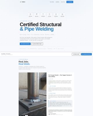 Welder Booking Website Template